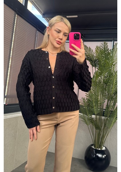 Siyah Bürümcük Hırka modelleri