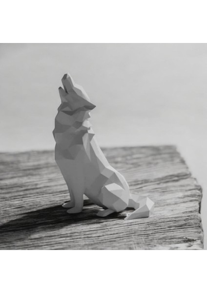 Uluyan Kurt Heykeli Dekoratif 3D Baskı Obje fiyatları