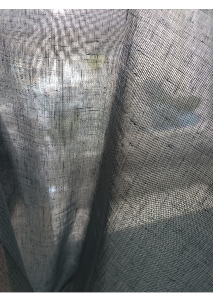 Kalın Dokulu Keten Tül Perde - Gri -Pileli Dikim 1x2,5 Pile - KTNU4123