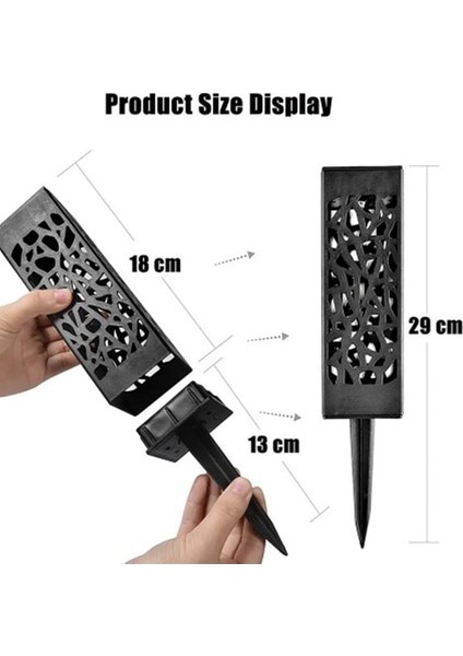 Dekoratif Solar Güneş Enerjili Bahçe Aydınlatması Yürüyüş Yolu Seti (6 Adet) modelleri