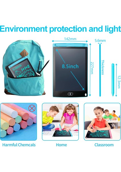 LCD Yazma Tableti Dijital Kalemli Çizim Yazı Tahtası 8.5 Inch (22 Cm)