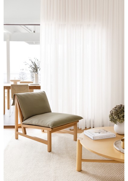 Şerit Desenli Tül Perde - Açık Pembe - 1x2,5 Pile - ETY444