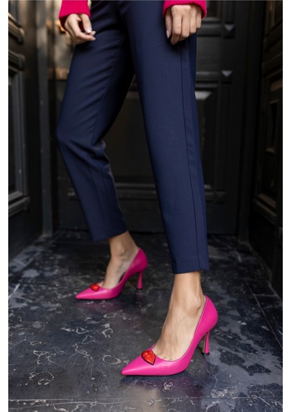 Jessia Kadın Fusya Dudak Detay Topuklu Ayakkabi modelleri