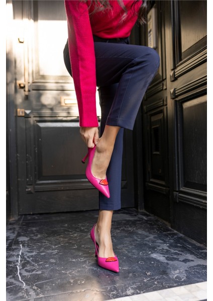 Jessia Kadın Fusya Dudak Detay Topuklu Ayakkabi indirimleri