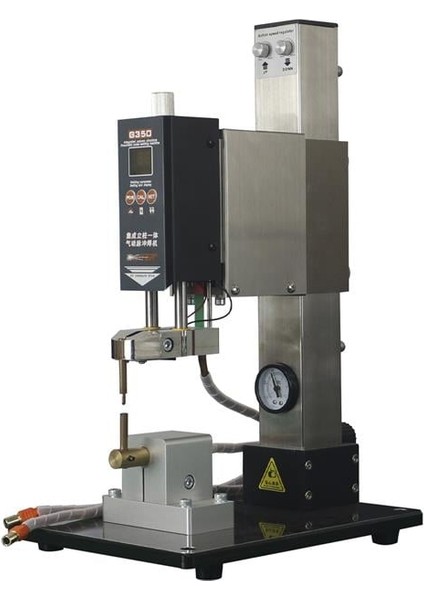 Glitter G350 Pnömatik Profesyonel Otomatik Pil Puntalama Kaynak Makinesi Kaynak Başlığı ve Kontrol