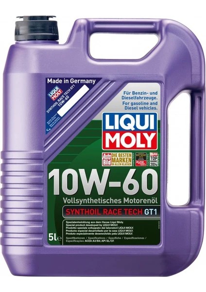 Synthoil Race Tech Gt1 10W-60 5 Litre Motor Yağı ( Üretim YILI:07/2025)