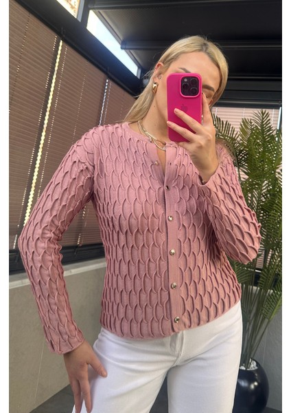 Pembe Bürümcük Hırka