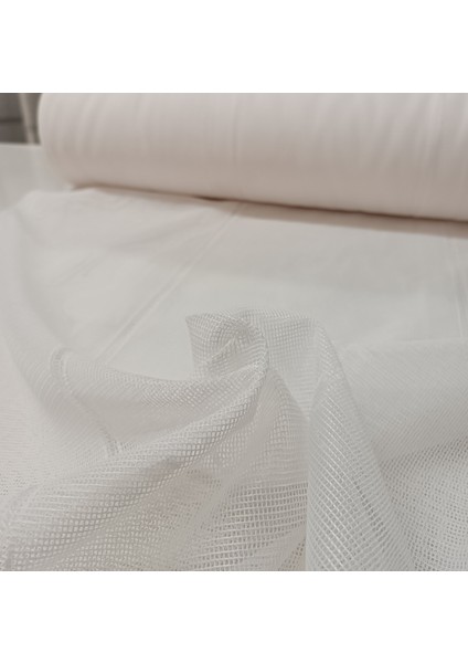 Şerit Desenli Tül Perde - Açık Pembe - 1x2,5 Pile - ETY444