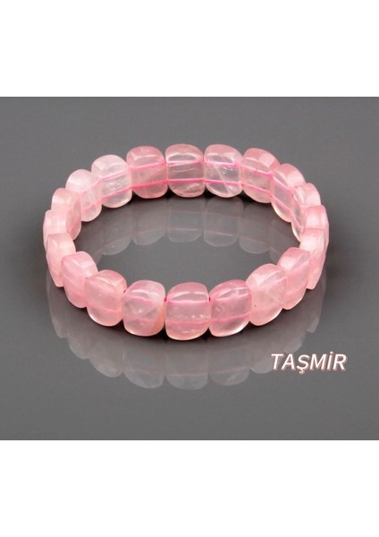 Pembe Kuvars Taşı Roleks Bileklik 10 x 15 mm