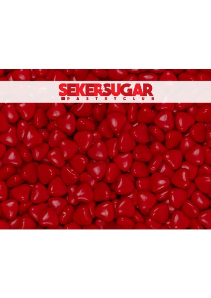 Pasta Süsleme Şekeri Kırmızı Kalp 45 gr Sprinkles fiyatları