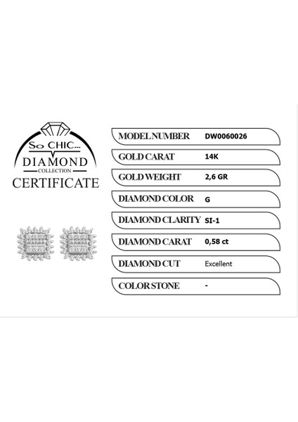 Diamond Collection Beyaz Altın 0.20 Karat Pırlanta Baget Küpe fiyatları