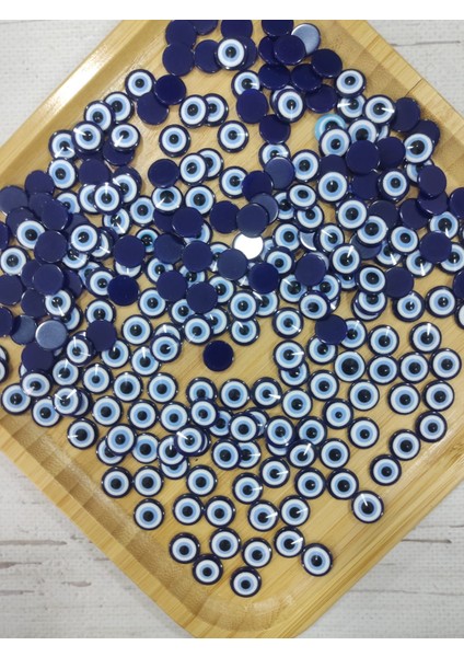 Yarım Yapıştırma Nazar Boncuğu 12 mm 25 gr (110 Adet) modelleri