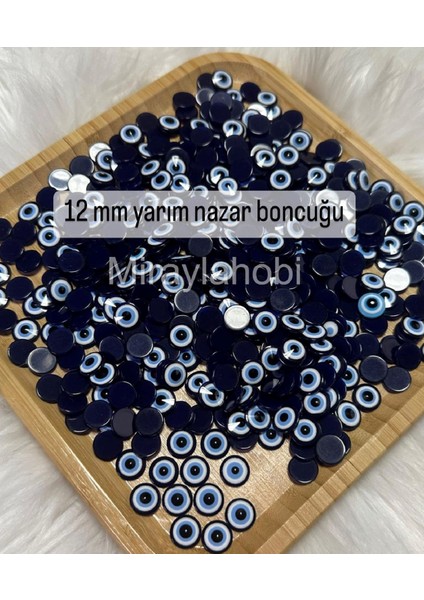 Yarım Yapıştırma Nazar Boncuğu 12 mm 25 gr (110 Adet) indirimleri