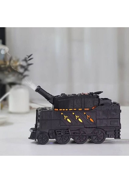 Sonx Buhar Efektli Zırhlı Tren Tasarımlı Aromaterapi Hava Nemlendirici – LED Işıklı, Sessiz ve USB Şarjlı modelleri