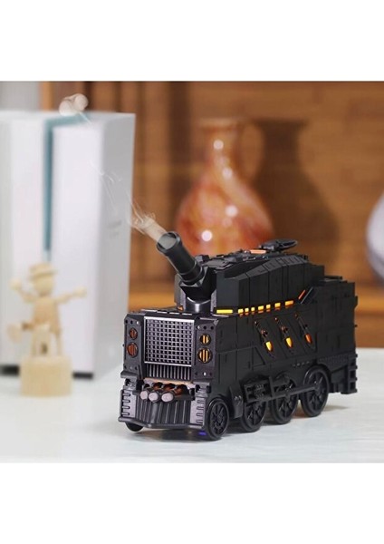 Sonx Buhar Efektli Zırhlı Tren Tasarımlı Aromaterapi Hava Nemlendirici – LED Işıklı, Sessiz ve USB Şarjlı fırsatları
