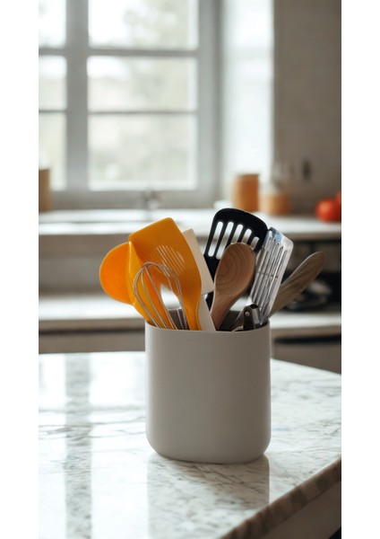 Ikizler Tezgah Üstü Kaşık Bıçak Tezgah Standı - Mutfak Organizer Düzenleyici