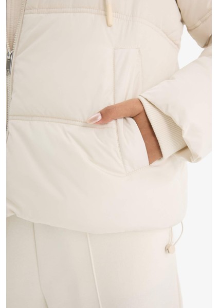 Regular Fit Kapüşonlu Fermuarlı Şişme Mont F1944AX25WN indirimleri