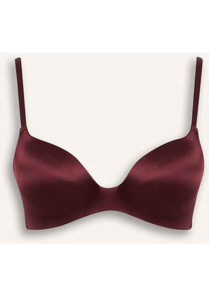Saten Kaplı Yarım Dolgulu Balensiz Tişört Bra Fall In LOVE F7607AX25WN