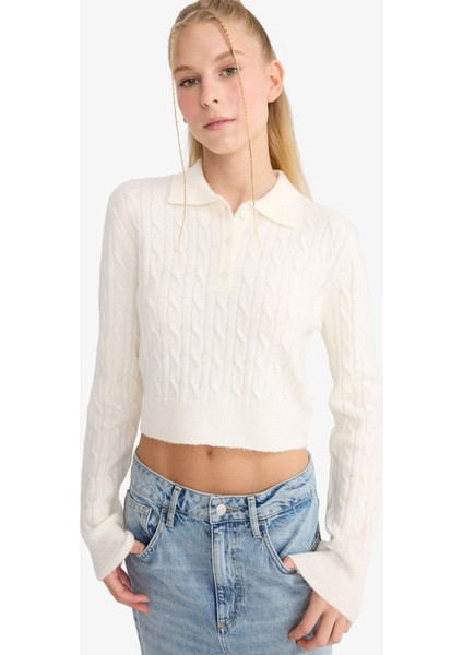 Coool Slim Fit Dar Kesim Polo Yaka KAZAK F1745AX25WN