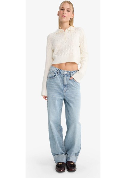 Coool Slim Fit Dar Kesim Polo Yaka KAZAK F1745AX25WN fiyatları