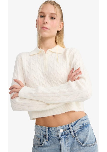 Coool Slim Fit Dar Kesim Polo Yaka KAZAK F1745AX25WN fırsatları