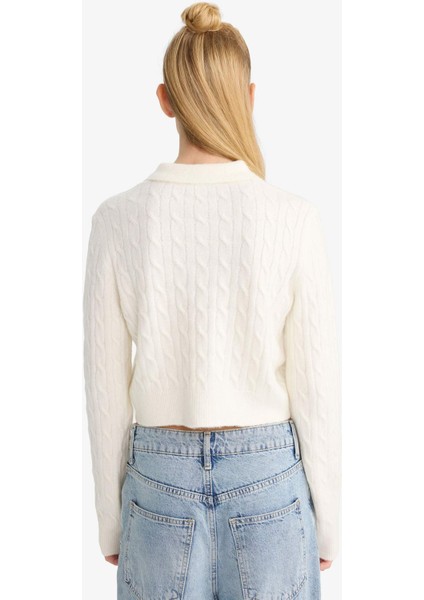 Coool Slim Fit Dar Kesim Polo Yaka KAZAK F1745AX25WN