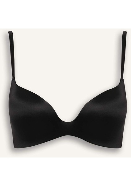 Saten Kaplı Yarım Dolgulu Balensiz Tişört Bra F7607AX25WN