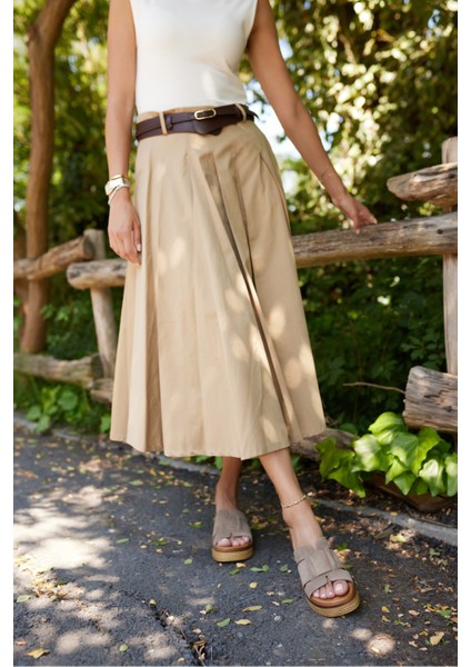 Joey Kadın Taba Suet Dolgu Taban Terlık modelleri