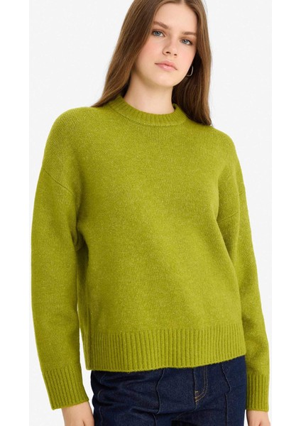 Oversize Geniş Kalıp Bisiklet Yaka KAZAK R6044AZ25WN modelleri