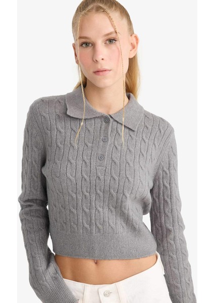 Coool Slim Fit Dar Kesim Polo Yaka KAZAK F1745AX25WN