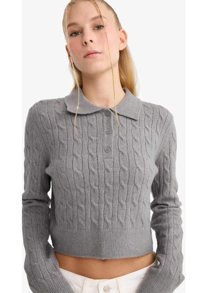 Coool Slim Fit Dar Kesim Polo Yaka KAZAK F1745AX25WN fırsatları