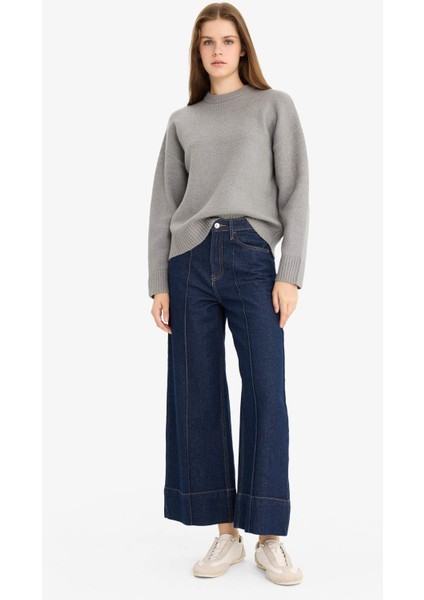 Oversize Geniş Kalıp Bisiklet Yaka Triko Kazak R6044AZ25WN fiyatları