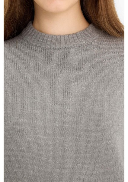 Oversize Geniş Kalıp Bisiklet Yaka Triko Kazak R6044AZ25WN indirimleri