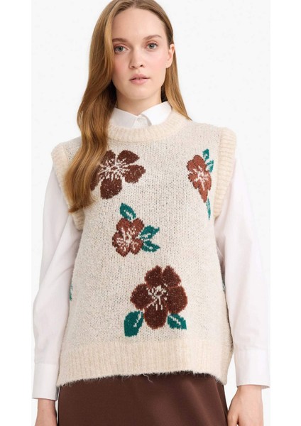 Regular Fit Bisiklet Yaka Triko YELEK G0715AX25WN