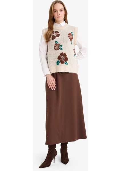 Regular Fit Bisiklet Yaka Triko YELEK G0715AX25WN fiyatları