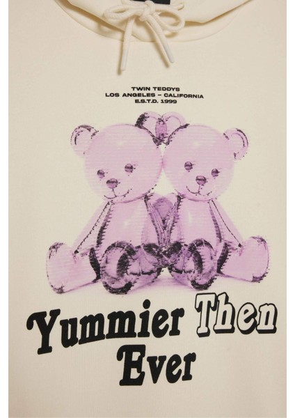 Coool Oversize Geniş Kalıp Kapüşonlu Baskılı KSweatshirt G3884AX25WN indirimleri