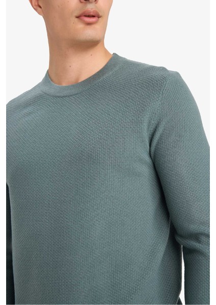 Standart Fit Bisiklet Yaka Basic Dokulu Triko KAZAK F1777AX25AU indirimleri