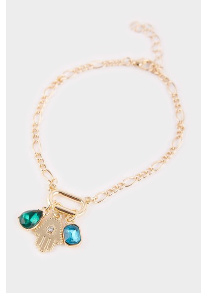 Kadın 2'li Gold Charmlı Bileklik F7722AXNS fiyatları