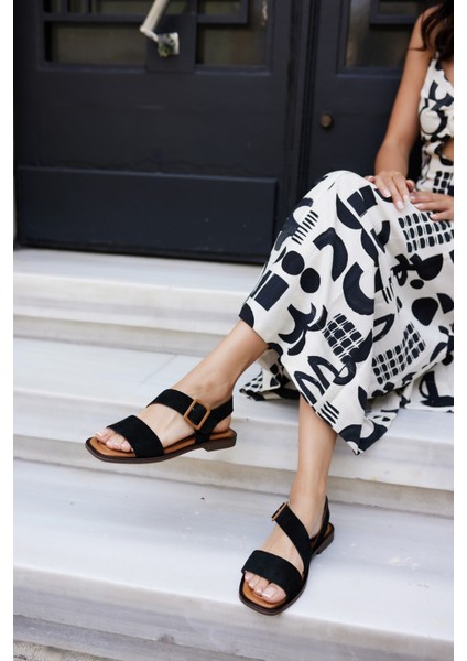 Poster Kadın Vizon Kum Suet Sandalet fiyatları