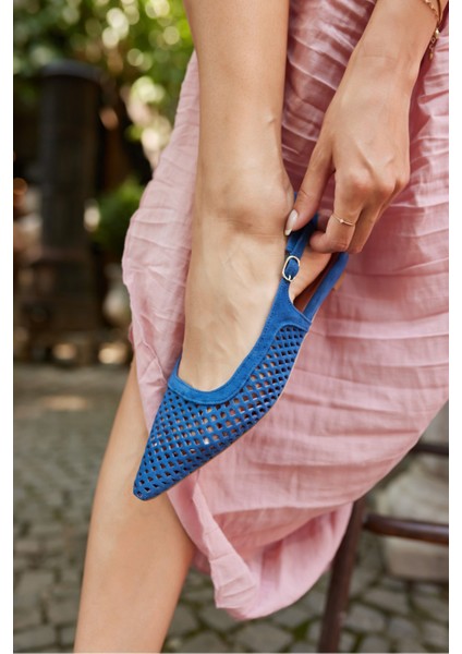 Carro Kadın Taba Tutun Gercel Suet Alçak Mını Topuk Sandalet