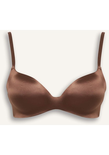 Saten Kaplı Yarım Dolgulu Balensiz Tişört Bra Fall In LOVE F7607AX25WN
