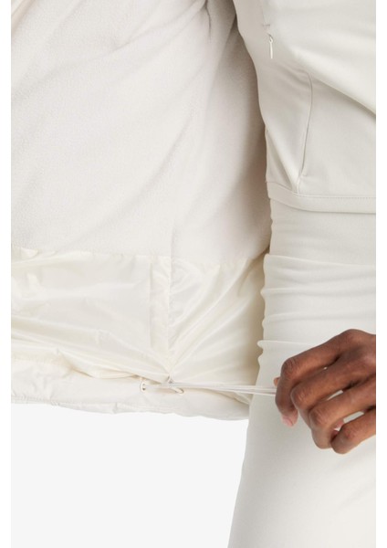 Su İtici Regular Fit Yarım Polar Astarlı Kapüşonlu Fermuarlı Kışlık Mont A1553AX25WN