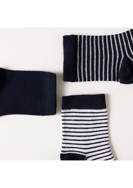 Erkek Bebek 3lü Soket Çorap Desenli Lacivert fiyatları