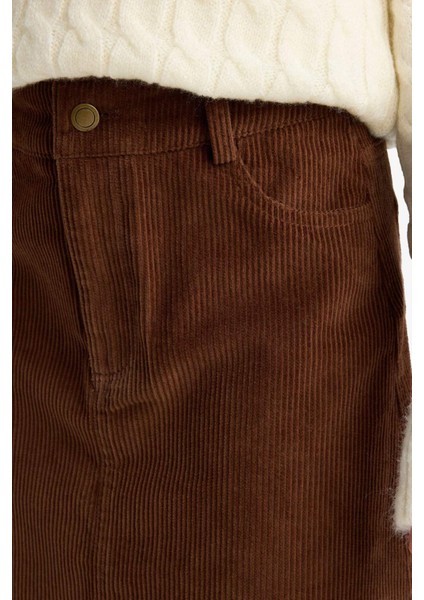 Kız Çocuk Pamuklu Fitilli Kadife Etek F4125A825WN