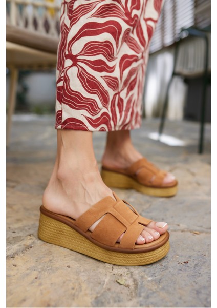 Joey Kadın Taba Suet Dolgu Taban Terlık indirimleri