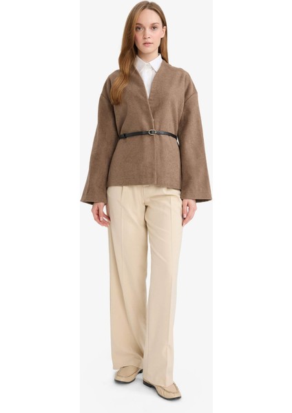 Yuvarlak Yaka Yün Görünümlü Uzun Kollu GÖMLEK G3867AX25WN fiyatları