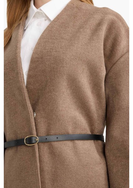 Yuvarlak Yaka Yün Görünümlü Uzun Kollu GÖMLEK G3867AX25WN fırsatları