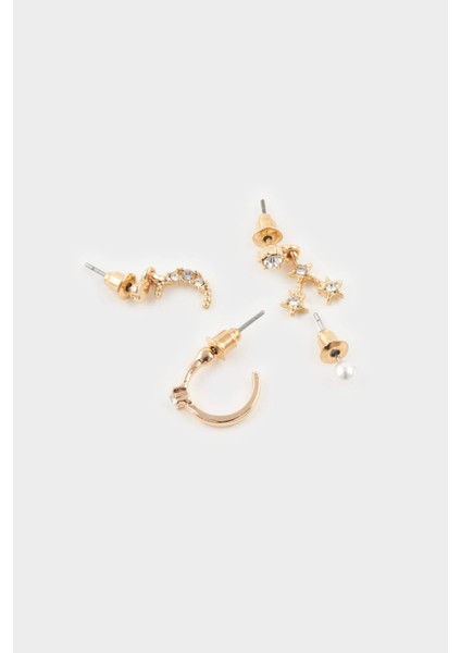 Kadın 8li Gold KÜPE F7669AXNS fiyatları