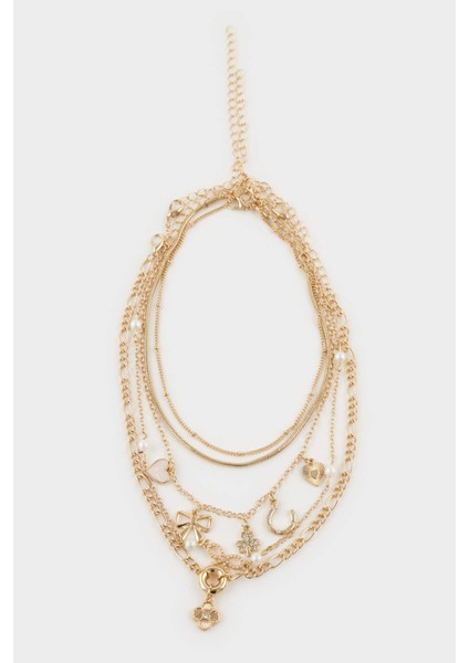 Kadın 5'li Gold Kolye F7705AXNS