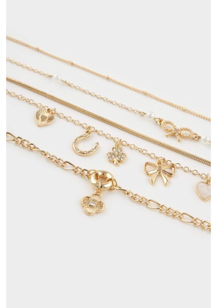 Kadın 5'li Gold Kolye F7705AXNS modelleri